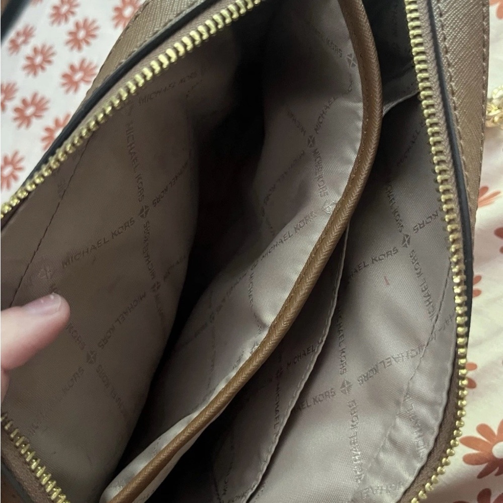Michael Kors Gray and Brown Crossbody Bag - Picture 5 of 10